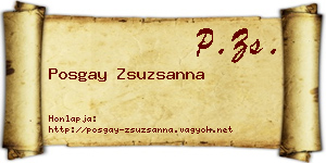 Posgay Zsuzsanna névjegykártya